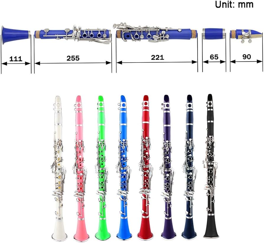 木製クラリネット 17キー ケース付き クラリネットセット（予備リード付） 初心者セット 本体 17キー