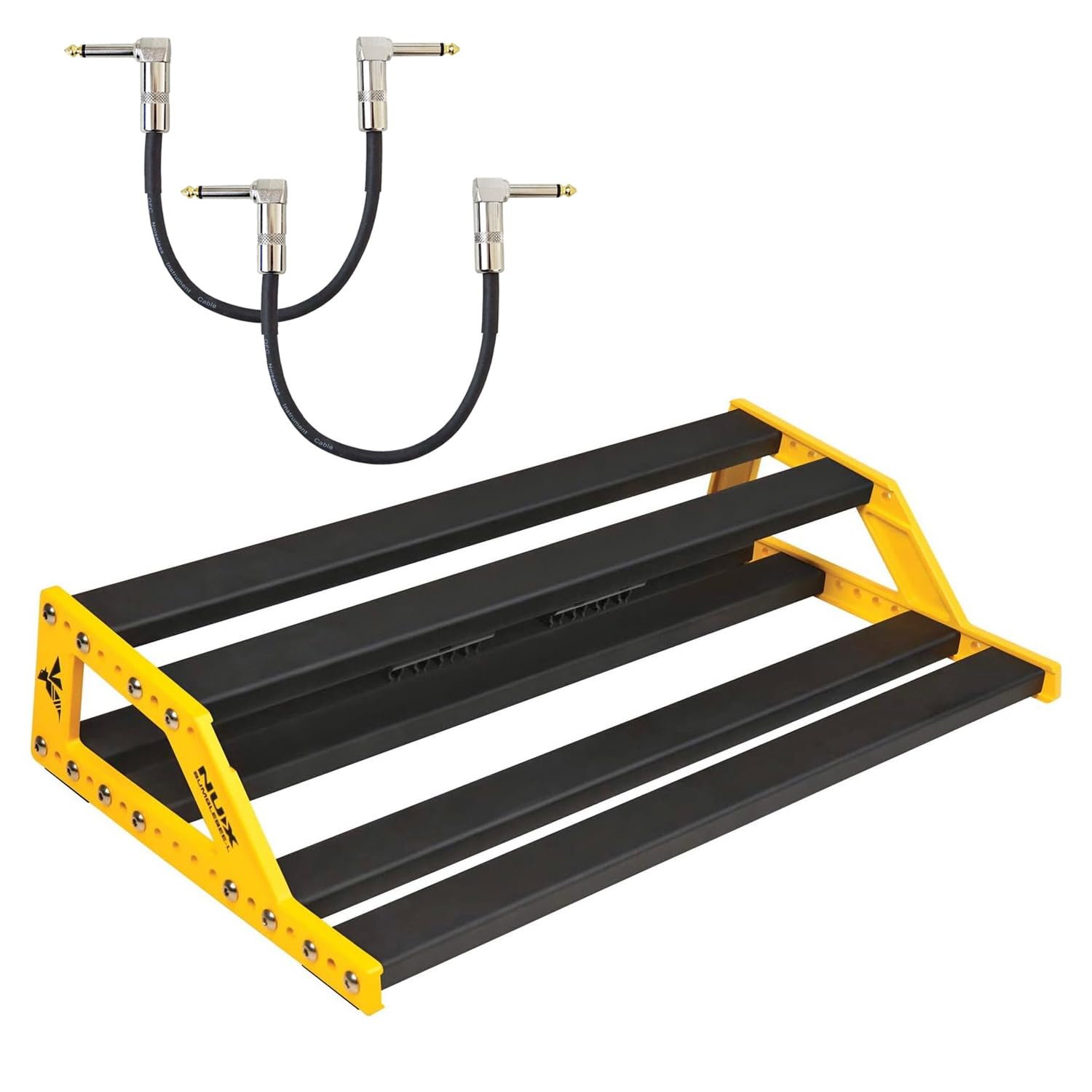 Nux NPB-M Bumblebee dwustopniowy pedał do urządzeń efektowych + 2 x kabel krosowy Keepdrum