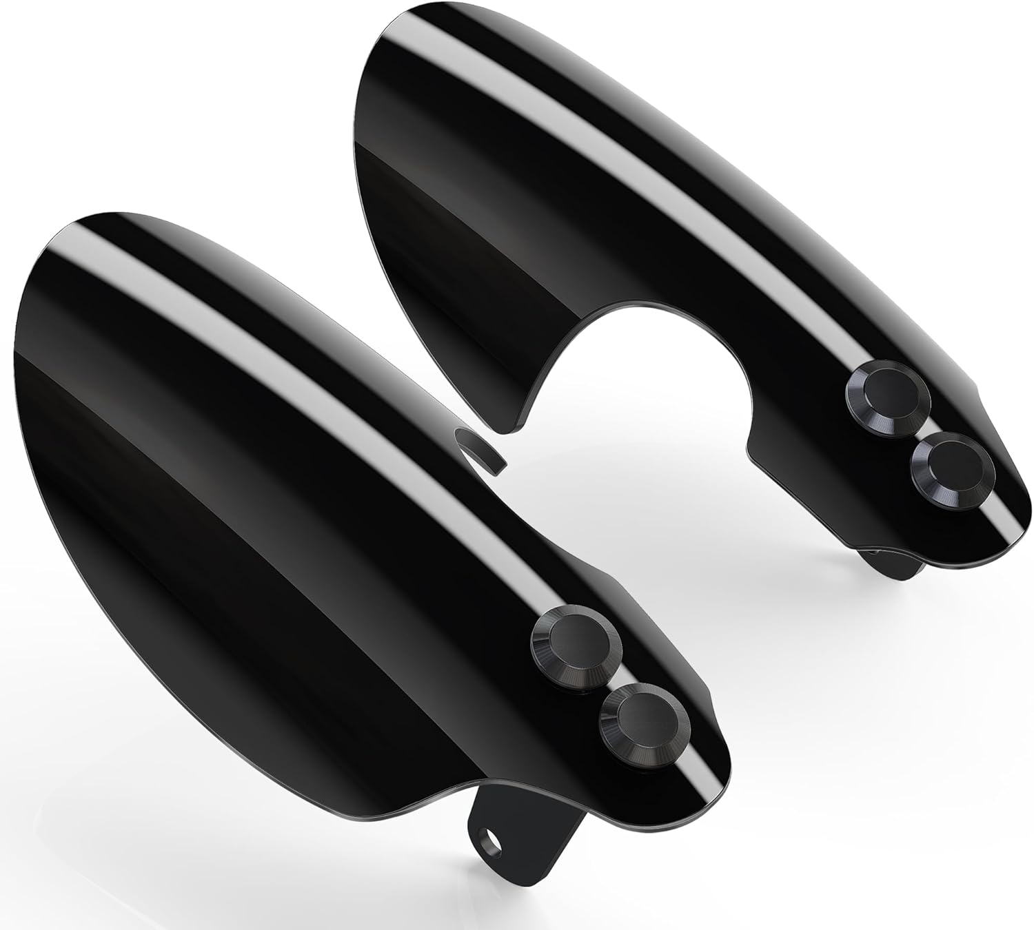 MZS Motorcycle Handguards Compatible with Dyna Fat Bob Low Rider S Switchback Wide Glide 08-17 / Softail Blackline Breakout Fat Boy Slim 11-17, Hand Guards Handlebar Wind Shield Protector Black