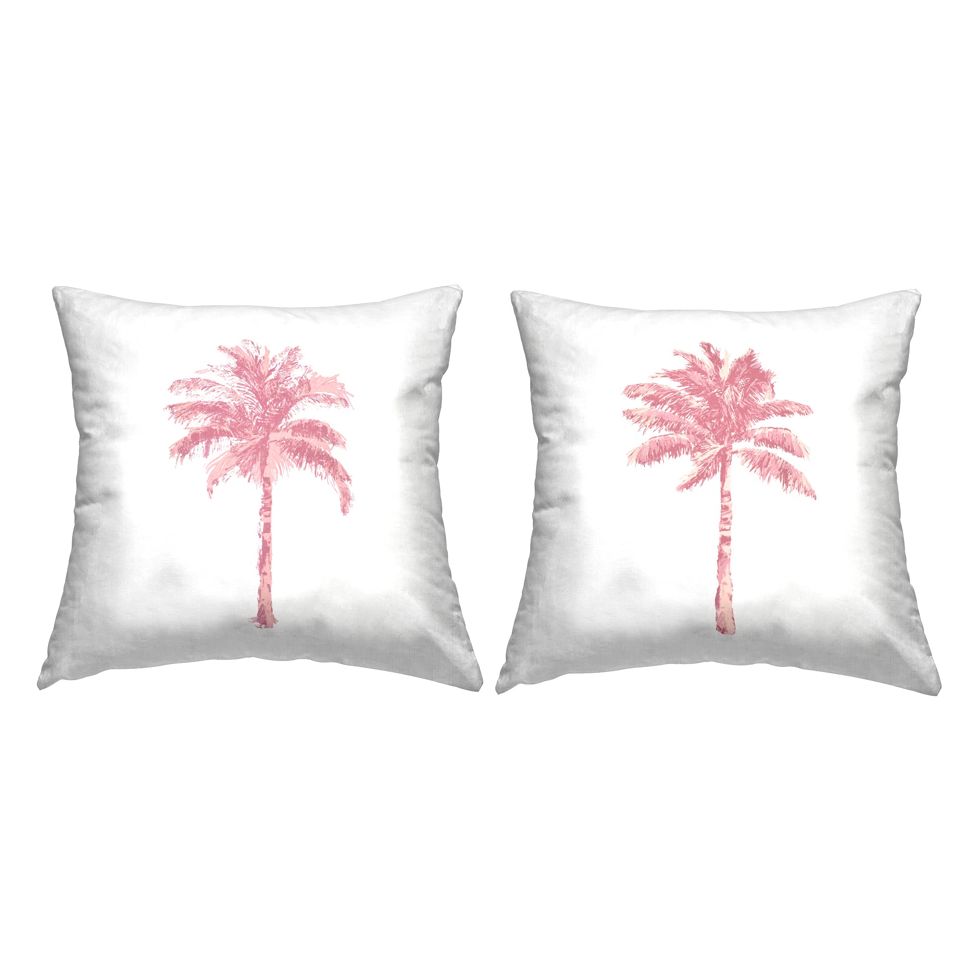 Stupell IndustriesModern Pink Palms Summertime Design by Kristen Drew Throw (Set of 2) Pillow, 18 x 18