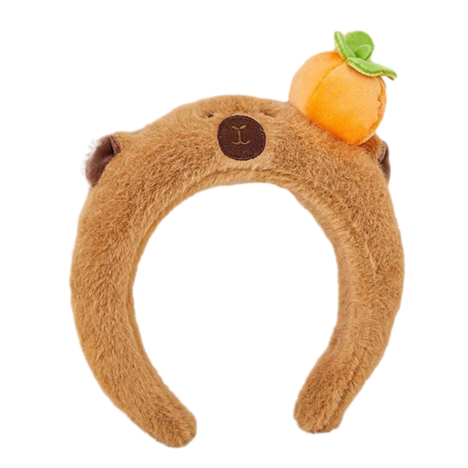 Serre-tête Avec Peluche Capybara Marron - Accessoire Mignon Pour Femme, Enfant - Tissu Doux, Ajustement Confortable - 6