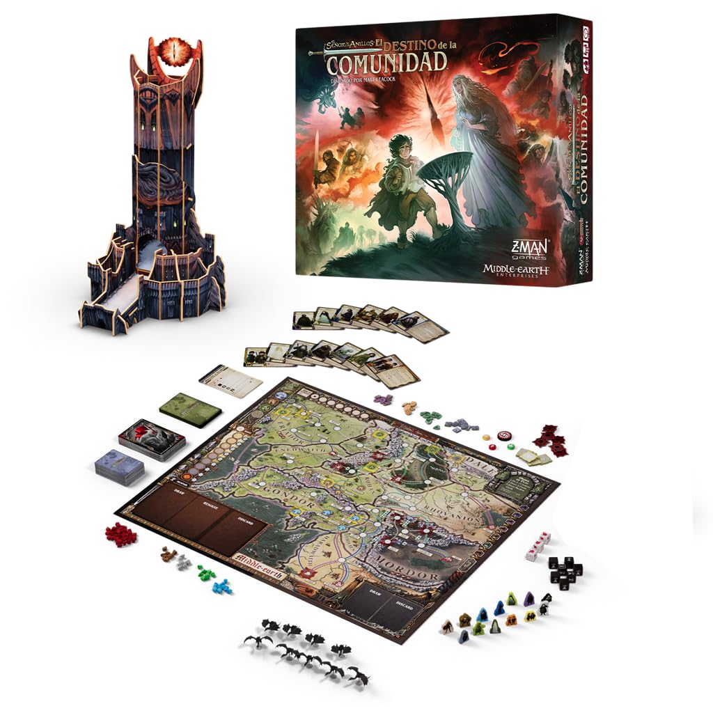 Asmodee El Señor de los Anillos: El Destino de la Comunidad, Juego de Mesa cooperativo 1-5 Jugadores, Edición en Español