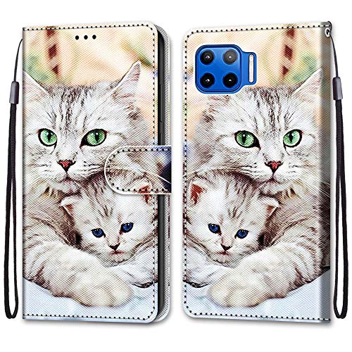 Mo-Somnus Kompatibel mit Motorola Moto G 5G Plus Hülle, Leder Handyhülle mit Kartenfach Geld Slot Ständer PU Ledertasche TPU Bumper Flip Brieftasche Magnetische Schutzhülle Case Etui (Katzen 2) Mo-Somnus Kompatibel mit Motorola Moto G 5G Plus Hülle, Leder Handyhülle mit Kartenfach Geld Slot Ständer PU Ledertasche TPU Bumper Flip Brieftasche Magnetische Schutzhülle Case Etui (Katzen 2)