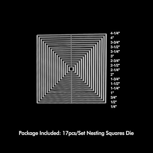 Miniatura 3 de BAOFALI Juego de 27 unidades de 10 cúpulas tridimensionales 3D con 17 unidades por juego de troqueles cuadrados de metal para hacer tarjetas,