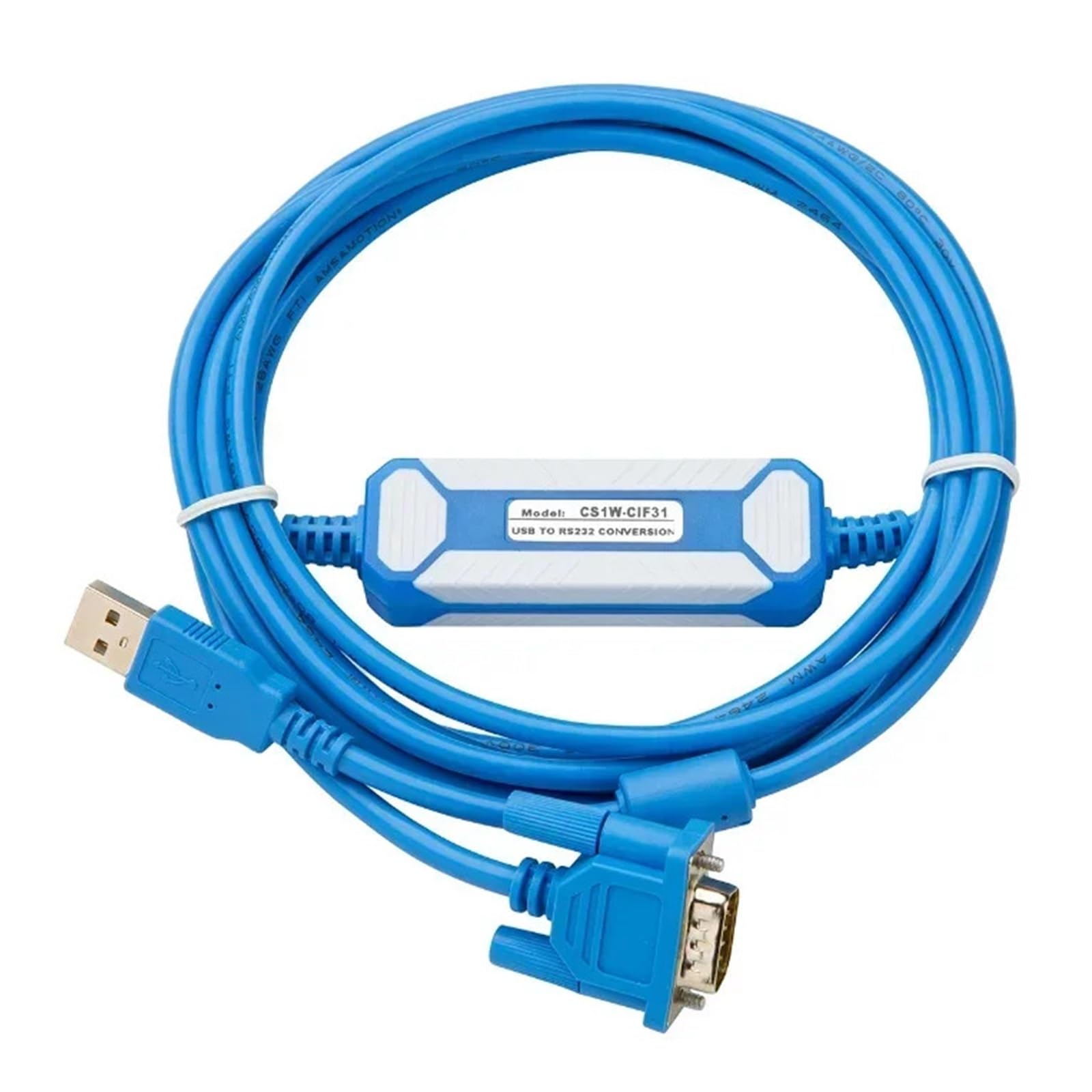 câble de programmation Câble série de commutateur USB CS1W-CIF31 Port d'interface plaqué or RS232 Industrie avec assurance USB-CIF31(Black FTDI-Isolation Type)