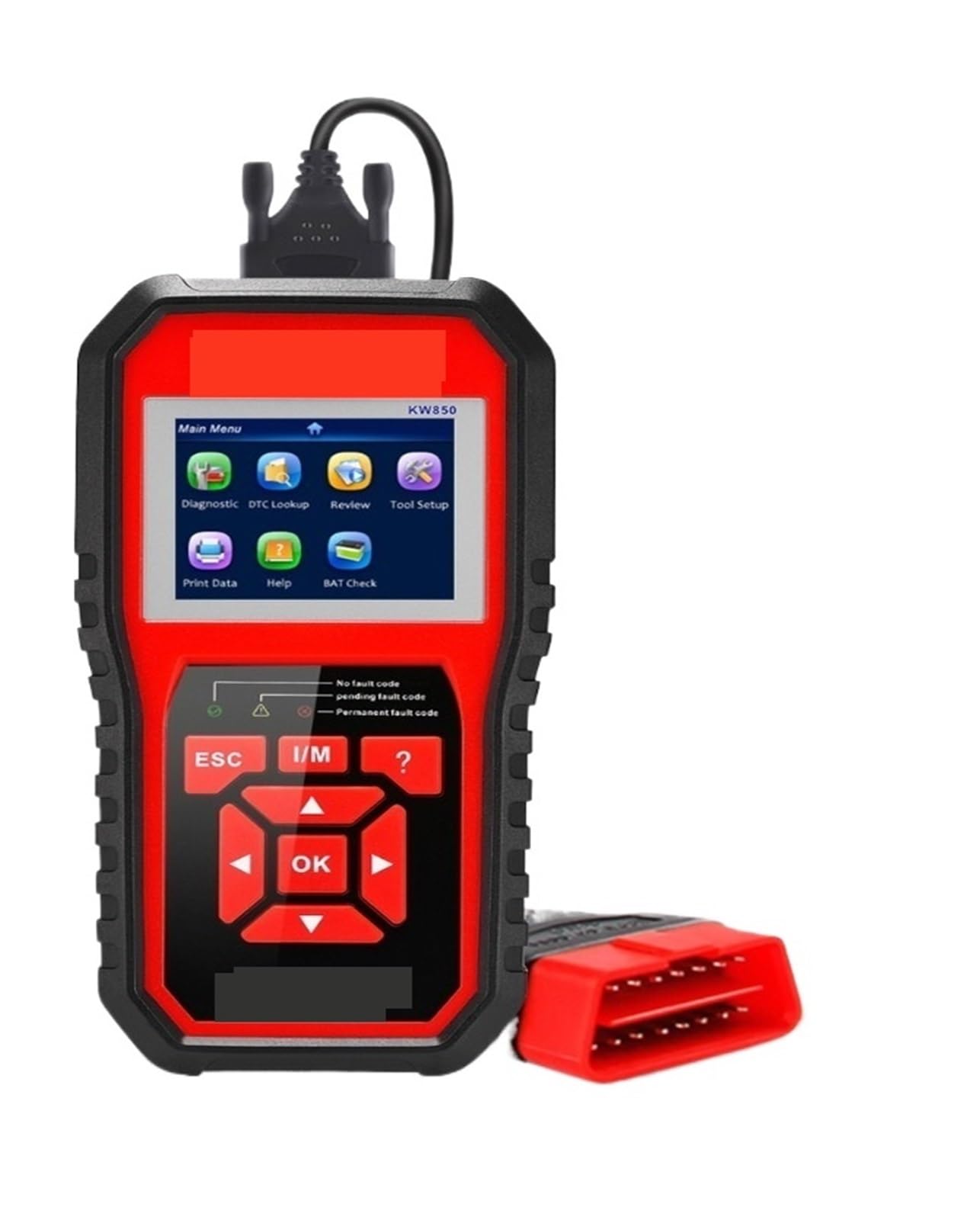 KW850 Narzędzie diagnostyczne samochodowe Profesjonalny skaner OBD2 Wielojęzyczny Pełna funkcja OBD 2 ODB2 Narzędzie samochodowe Czytnik kodów KW850