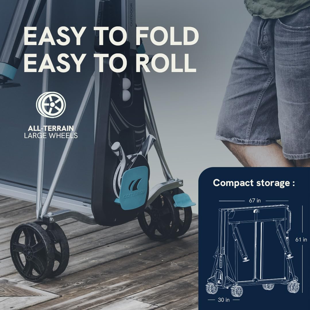 Cornilleau Mesa de Tenis de Mesa Deportiva 400X para Exteriores