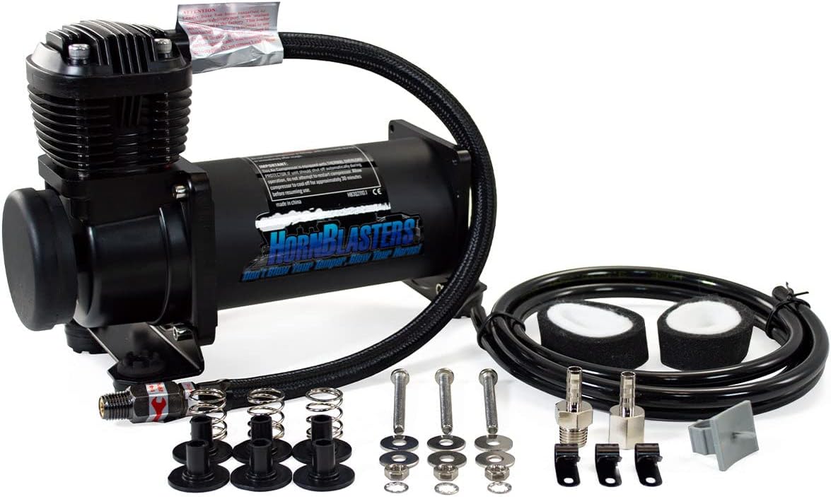 HornBlasters 3Q Stealth Black Quiet Air Compressor Automotive