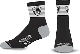 NBA mens Nba 5 Stripe Logo Quarter Sock Large