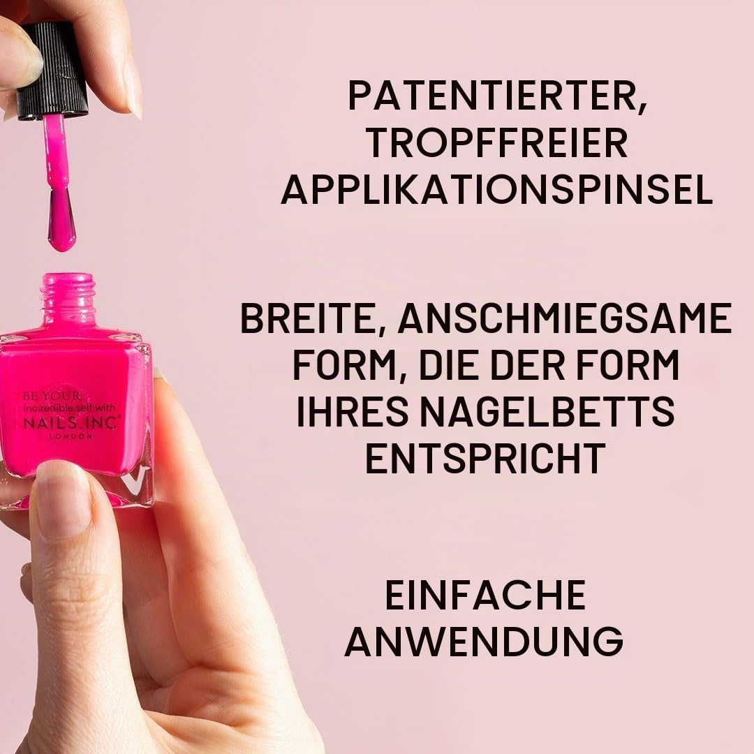 Nails.INC Gimme Strength Nagelbehandlung, Wiederherstellung des Nagelstärkers mit veganem Kollagen, schimmernder Nagel-Textmarker, tierversuchsfrei, vegan