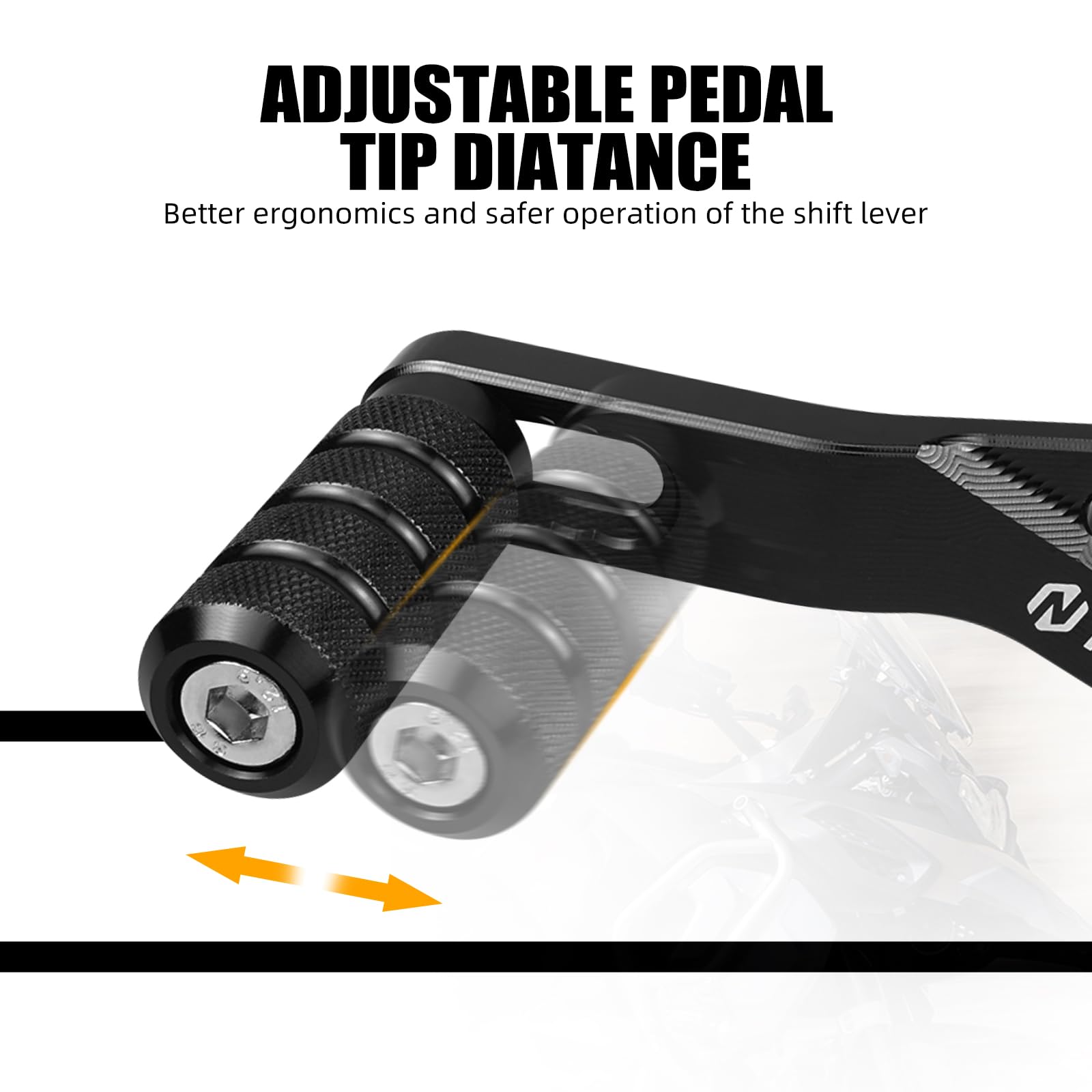 NICECNC Leva del cambio leva del cambio compatibile con BMW R1200GS 2013-2018, R1200GS Adventure 2013-2018, R1250GS 2019-2023, R1250GS Adventure 2019-2024, alluminio, nero