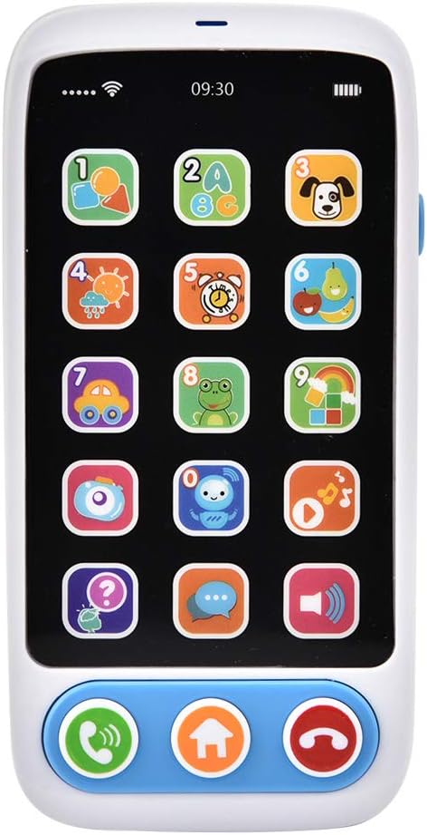 Lflf 青 電話おもちゃの音楽携帯電話携帯電話の携帯電話を学ぶ英語