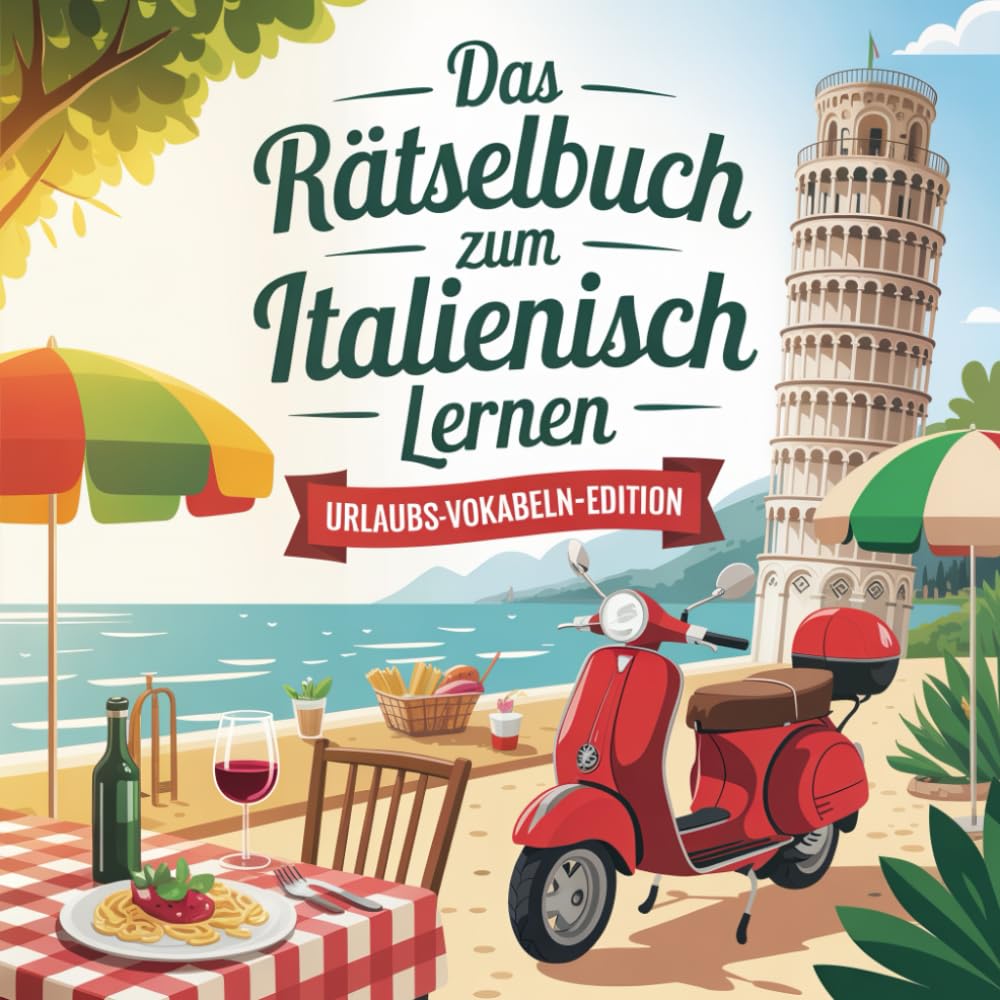 Italienisch lernen mit Rätseln – Urlaub & Aktivitäten (Deutsch–Italienisch): Kreuzworträtsel, Suchrätsel und Vokabelübungen rund um Reisen, Strand, ... – ideal für Anfänger und Selbstlerner.