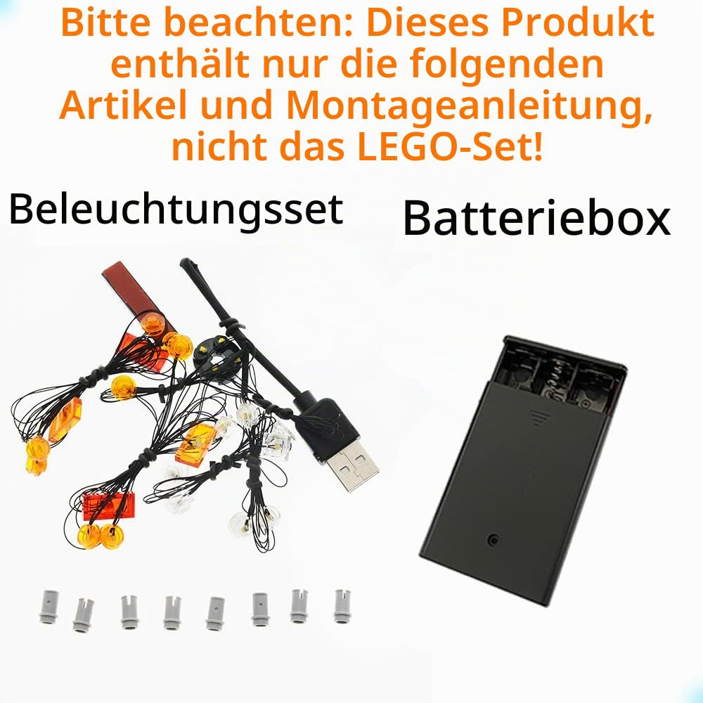 GEAMENT LED Licht-Set Kompatibel mit LEGO Knickgelenkter Volvo-Dumper (6x6) (6X6 Volvo Articulated Hauler) - Beleuchtungsset für Technic 42114 (Modell-Set Nicht enthalten)