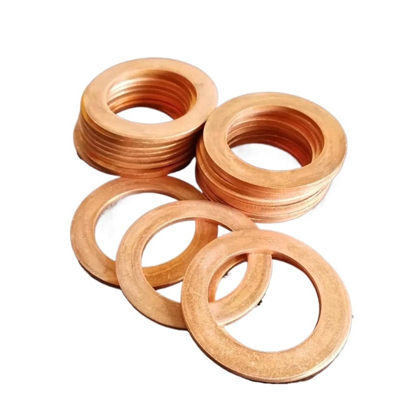 Kupfer-Unterlegscheibe M8 Dichtung Innendurchmesser 8 mm Dichtring Dünnes Blech T3 Rote Kupferscheibe(8x12x2 (100pcs))