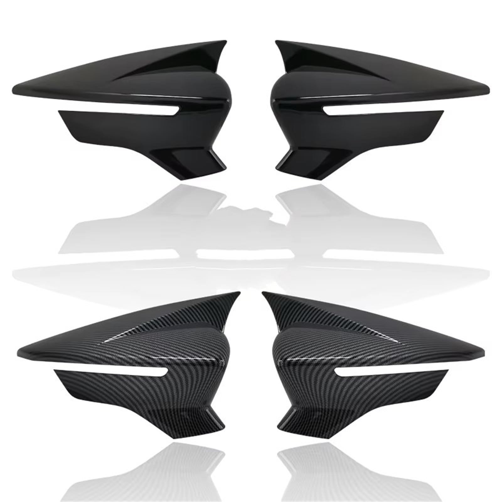Carcasa Espejo 2 Piezas Para SEAT Para León Para MK3 5F ST Para FR Para Cupra Para Ibiza Para Mk5 2017-2020 Tapa Espejo Retrovisor Teral Coche Tapa Espejo Retrovisor(Fibra de carbon)