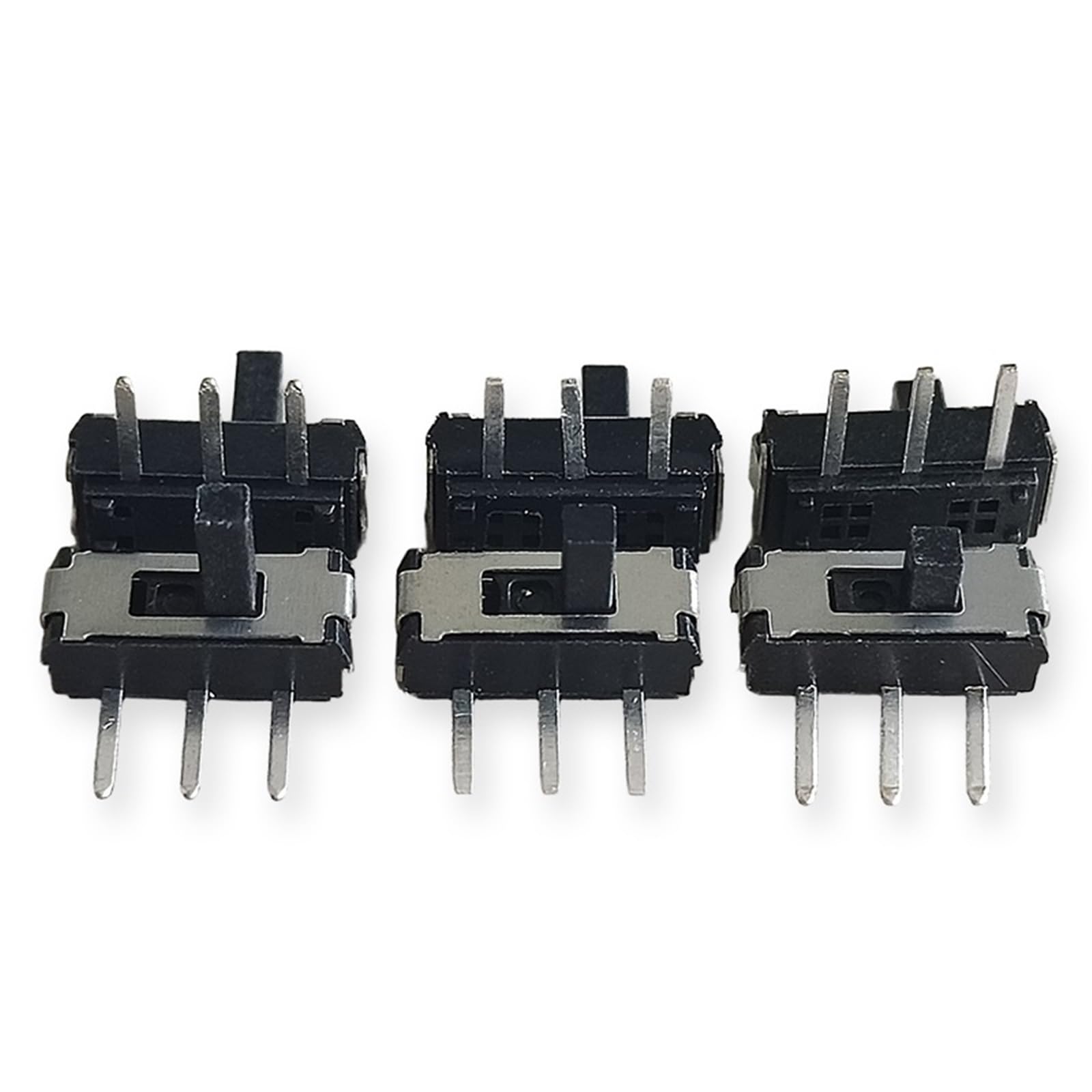 50 SZTUK MS S-12D19 (strona trzy piny) z boku mały przełącznik dźwigienkowy 1P2T DC 12 V 50 mA 3-pinowy 2-biegowy Power Sliding 3,5 * 9(K065c015-G4)