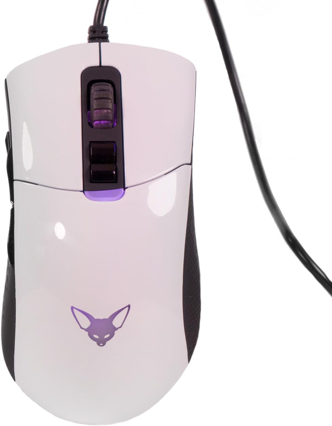 Fenek Standard Issue Gaming Mouse - White - 3310 Optical/infrared Sensor, Software Optional, Customize RGB LED Directly On the Mouse