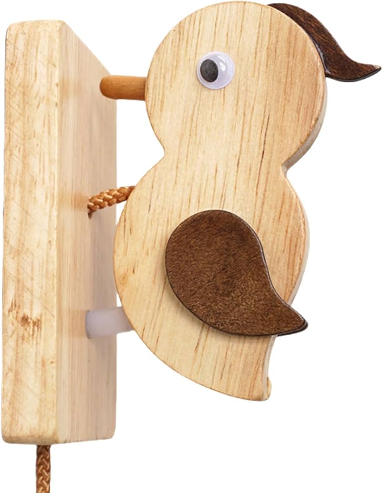 Amazon.co.jp: 木製 チャイム 玄関用 キツツキの造形, KCZZ 目覚まし