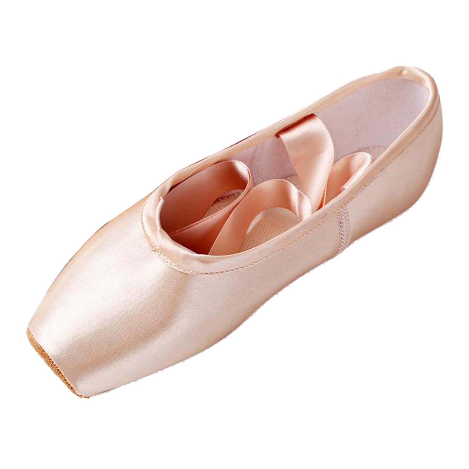 nivaa Women Girl Ballet Dance Shoes Satin Pointe Suede Sole Yoga Shoe Dancewear 41-picture-6