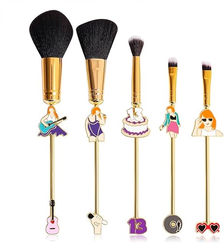 5pcs Famous Pop Singer Makeup Brushes - The Life of a Showgirl Make Up Brushes M