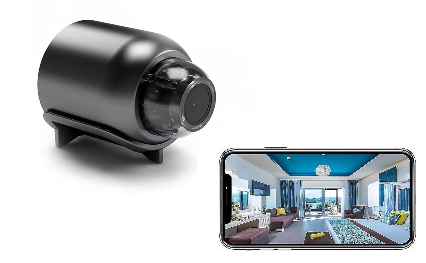 CAMLEIGH WiFi 1080p Wired Small Size Camera | Hd Audio Video Recording Work with Power Dc 5V 24 Hours Working Security Digital Video Recorder Mini-image-36