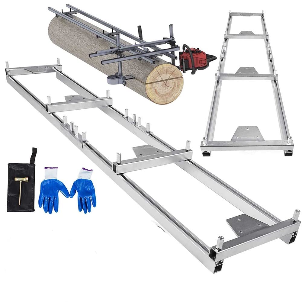 Chainsaw Mill Rail Guide, 9 ft Milling Guide, Portable Ladder Connector Set Aluminum Chainsaw Mill Rail Guide System, 2.7M Guide Bar Chainsaw Milling