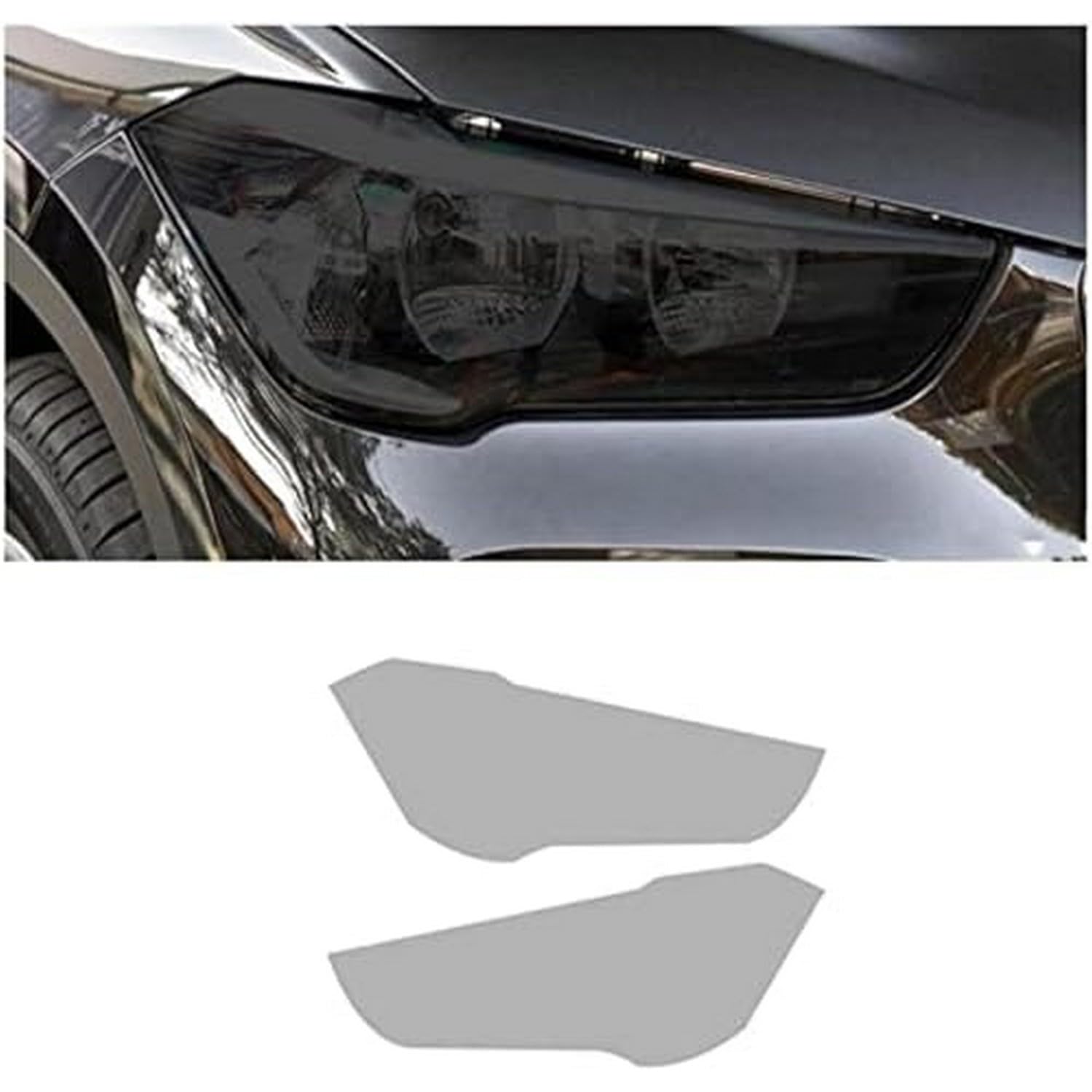 Film protection phare BMW X1 tpu noirci pour stopper le jaunissement
