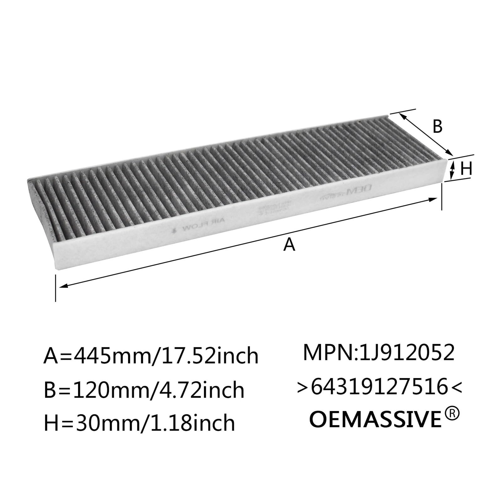 Filtro aria abitacolo antipolline for auto compatibile con BMW e MINI R55 R56 R57 R58 R59 R60 Clubman Countryman Coupe Paceman Roadster Convertible