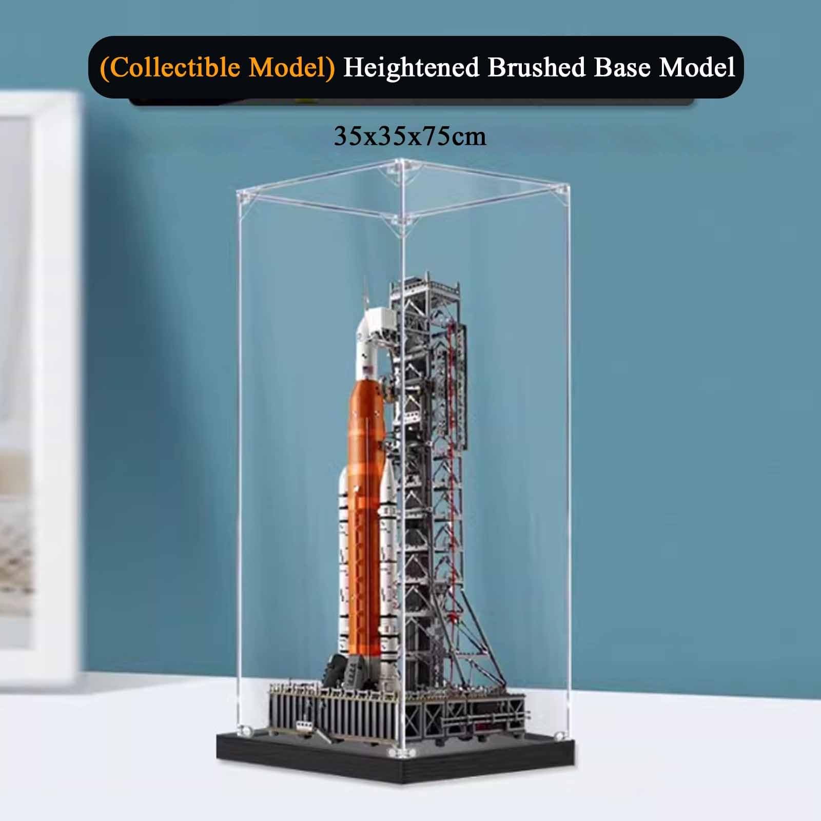 Staubdichte, durchsichtige Vitrine aus Acryl für 10341,Sammlerstücke, Spielzeug-Heimbox zum Zusammenbauen für das Weltraum-Startsystem – kein Kleber nötig (nur Vitrine)(3MM)