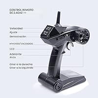 Vista 7 de DEERC Barco RC con luz LED, más de 30 minutos, barco de control remoto con enderezamiento automático para piscinas y lagos, 20+ MPH, barcos