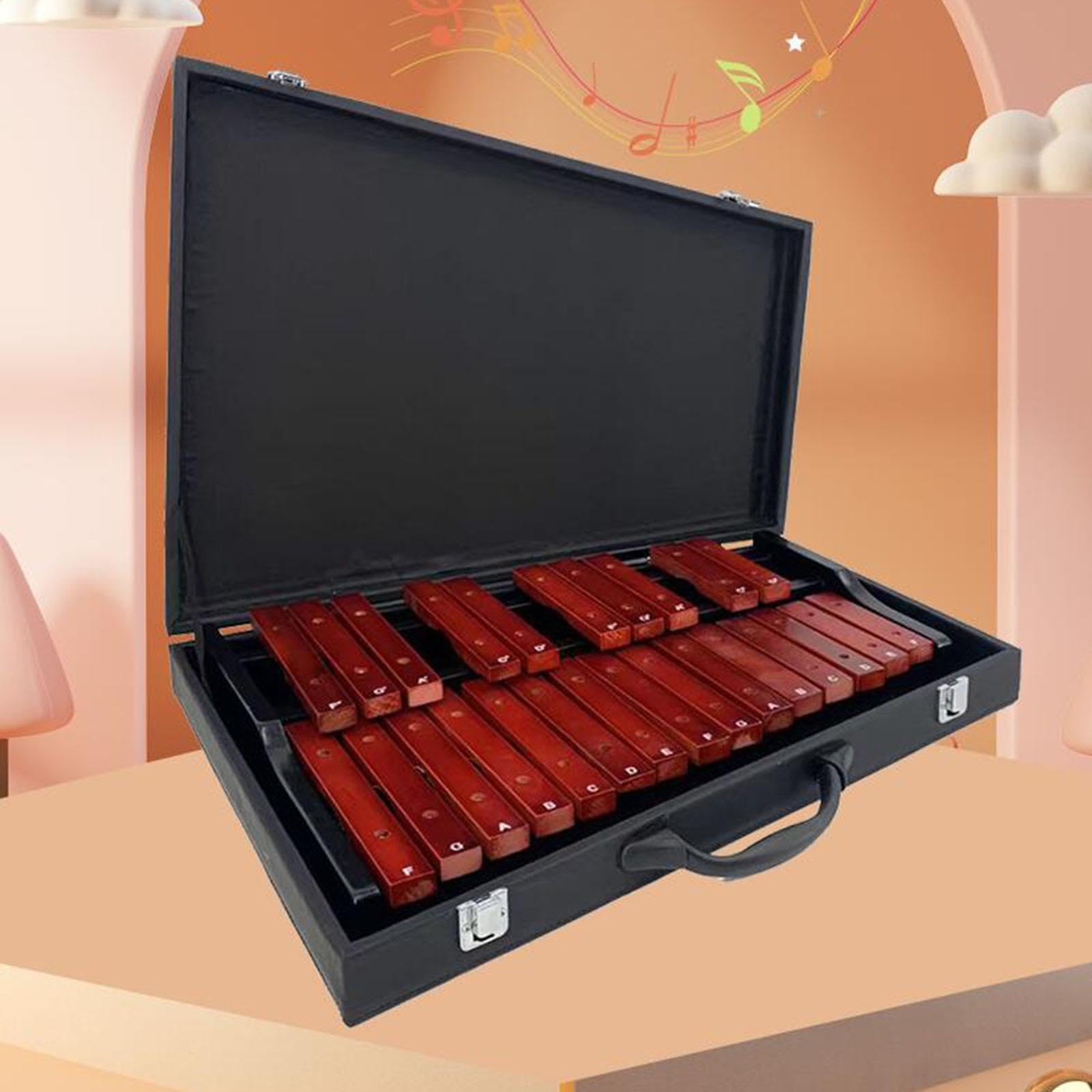 Piano de percusión infantil con música de percusión manual que ofrece un cómodo apoyo para el desarrollo musical infantil, garantizando que no, Imitación con estuche, 58x47x8cm