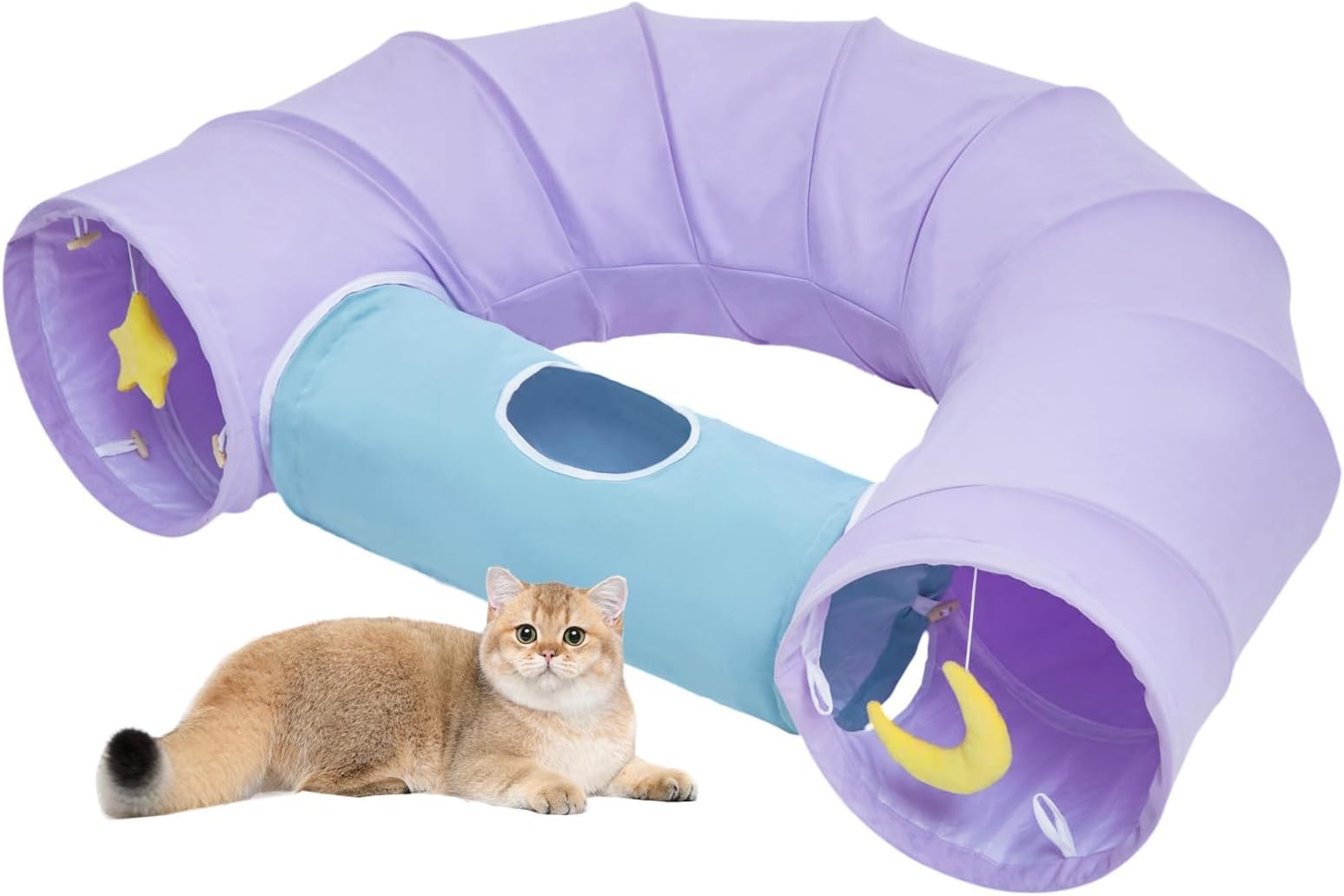 PAOPO Large Cat Tunnel for Indoor Cats Extra Large Cat Play