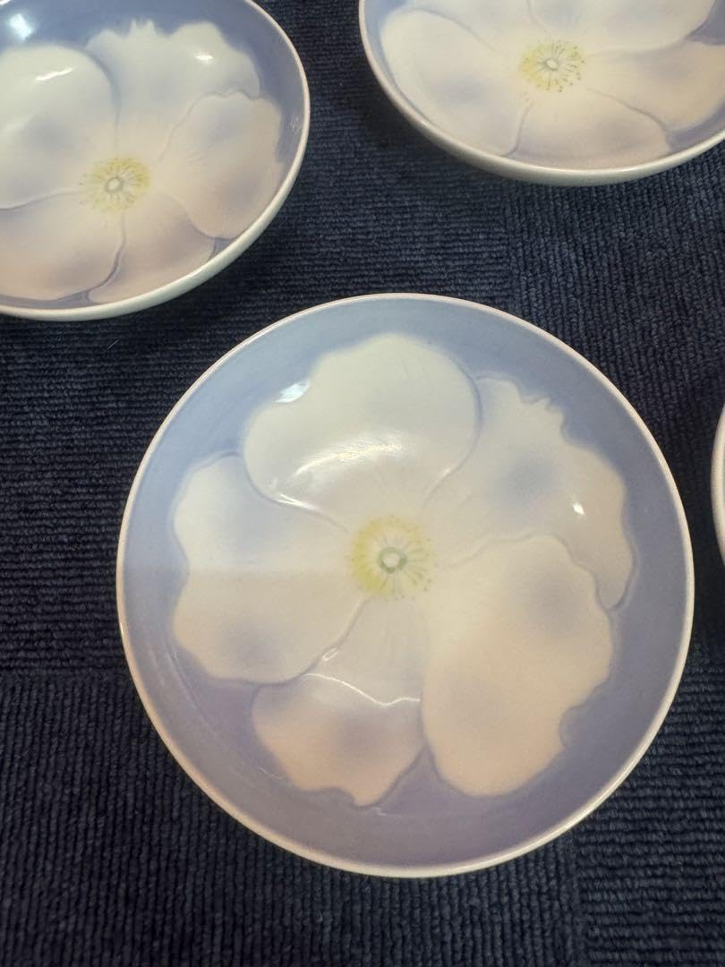 Amazon.co.jp: 1713 宮内庁御用達 深川製磁 スノーローズ取り皿揃 5枚