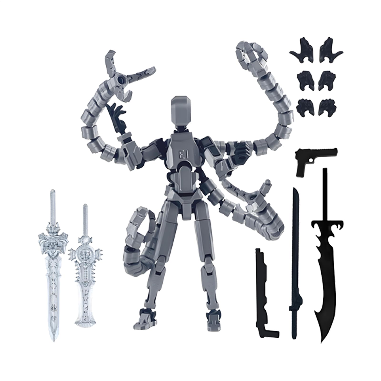 13 Action Figure, 3D Printed Action Figure, Assembly Octopus Doctor DIY Movable Joint Model, Multi-Jointed Movable ActionFigures Toy, Articulated Design with Weapons for Display and Gifting