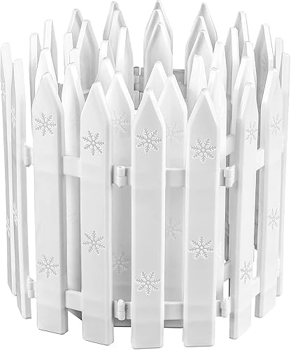 Vista 5 de URATOT 15 piezas de valla de plástico blanco: 12 pulgadas, decoración elegante para mascotas, niños y fiestas