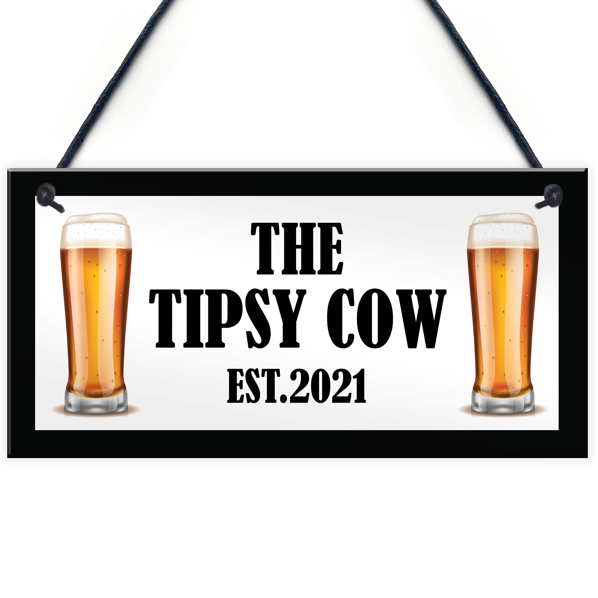 Quirky Funny Home Bar Sign Personalised Man Cave Garage Pub Plaque Beer Gift
