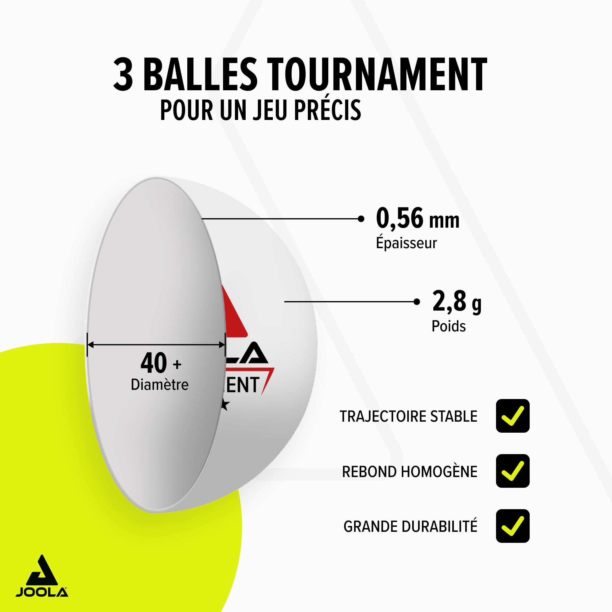 JOOLA Set de Tennis de Table, 2 Raquettes 3 balles Housse de ping-Pong