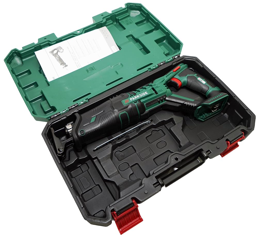 HEADNMORE Bundle Parkside PSSA 20-Li - Sierra sable con batería de 20 V (incluye batería de 4 Ah, incluye llavero HEADNMORE)