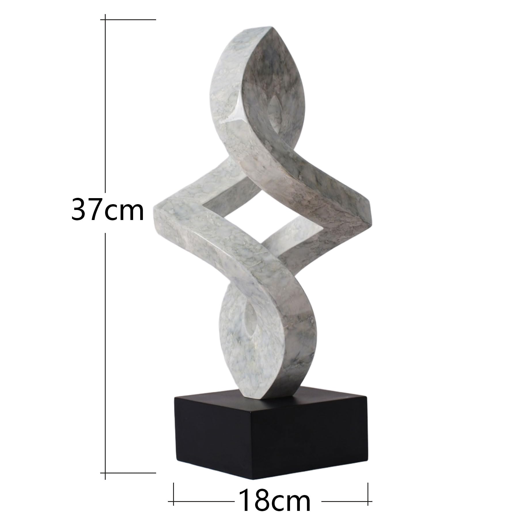 Moderne Kunst Skulptur Abstrakte Deko Figur Statue Wohn Geschenk Arts für Schlafzimmer Regal Esszimmer Polyresin 37cm