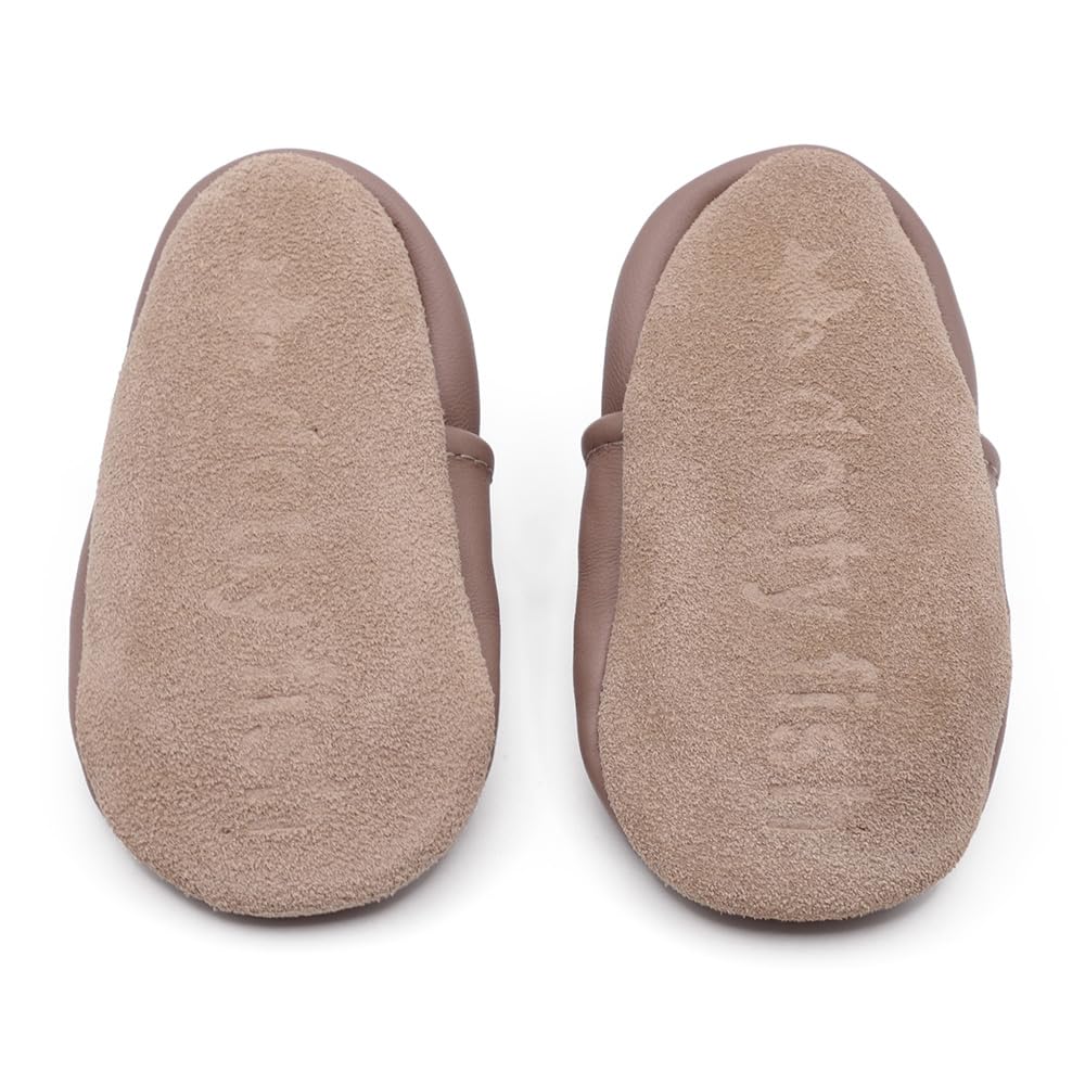 Dotty Fish Sandalias de Cuero con Suela Blanda para Bebés y Niños – Sensación Descalzo, Suela Antideslizante, Transpirables, Ligeras y Flexibles, Zapatos de Verano para Niños y Niñas – 0-5 Años