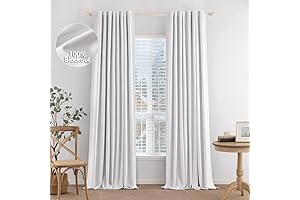 MIULEE White Blackout Curtains 90 Inches Long