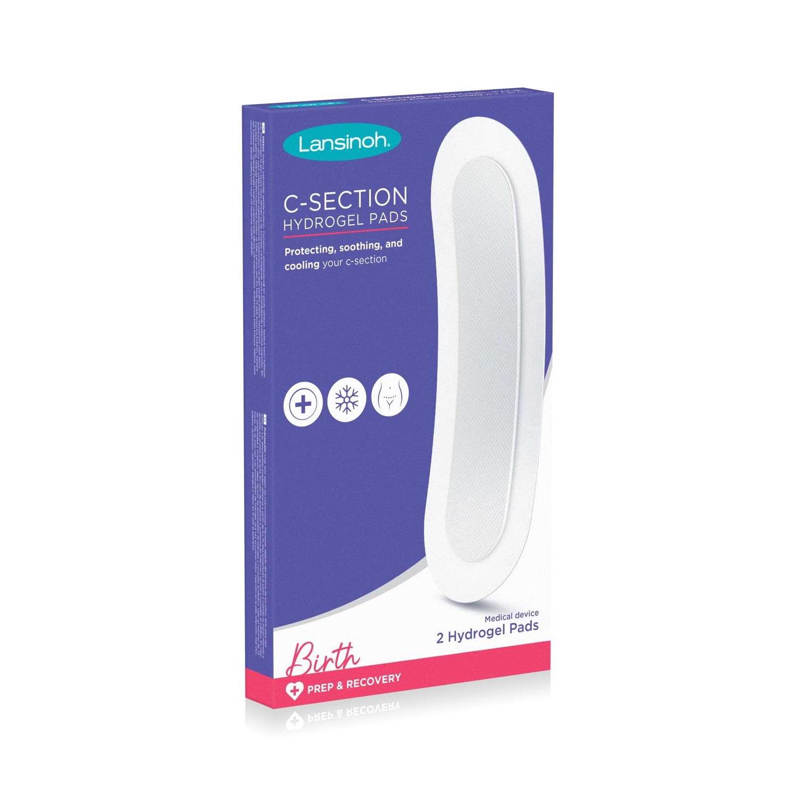 C-Section Hydrogel Pads - Soothing Relief & Protection - C Section Patches Latex DEBP-Free Medical Device Cooling Pads Postpartum Essentials C section Recovery Items