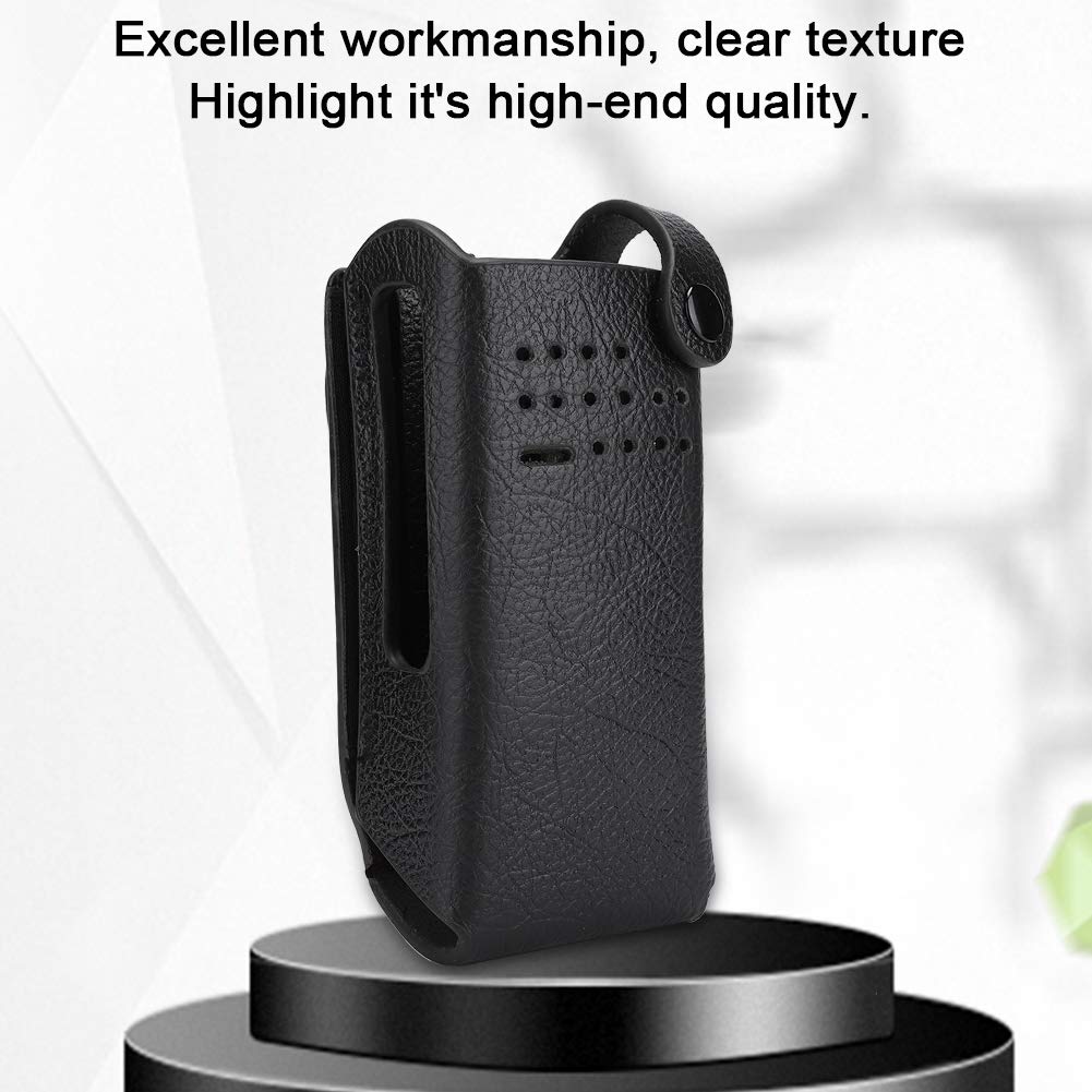 Tosuny Étui de Talkie-walkie, étui de Radio en étui en Cuir PU Porte-Radio avec Clip arrière/Courroie en Nylon pour GP328D Talkie-walkie