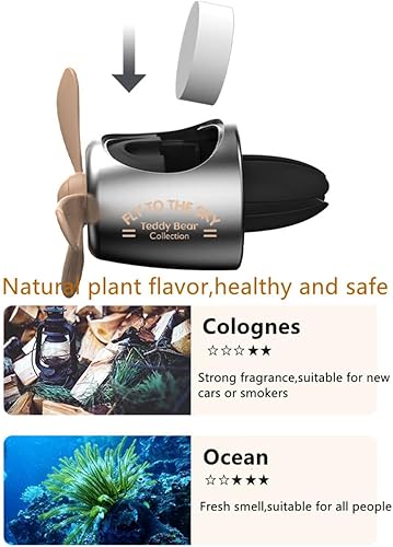 Miniatura 4 de Ambientador de coche de dibujos animados, lindo difusor giratorio para automóvil, hélice giratoria de salida de aire, accesorios de aromaterapia,