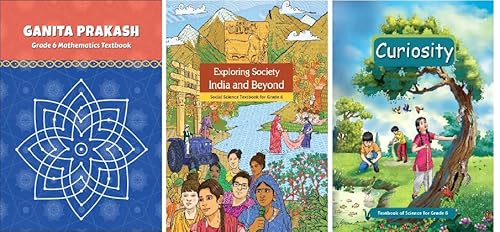 NCERT Class 6 Textbook For Mathematics, Social Science &amp; Science (Ganit Prakash, Exploring Society India and Beyond &amp; Curiosity) Latest 2024-25 Edition