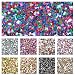 9 pcs 8" x 13" (20cm x 34cm) Colorful Mixed Color Glitter Fabric Thick Canvas Back Craft For Handmade DIY Hair Bows Mobile Phone Shell And So On (Assort B)
