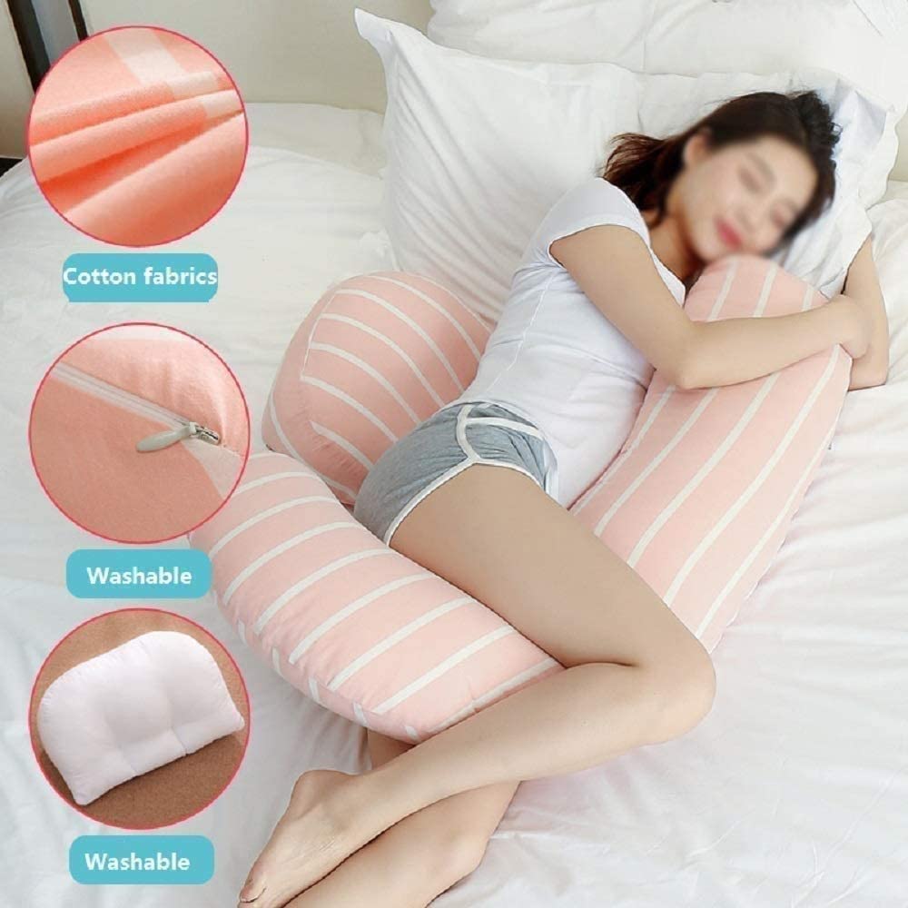 Cuscino per Allattamento, Cuscino per Gravidanza a Forma di U per Gravidanza ipoallergenico, per Donne Incinte, sostiene Schiena, Fianchi, Gambe e Pancia (Colore: B)