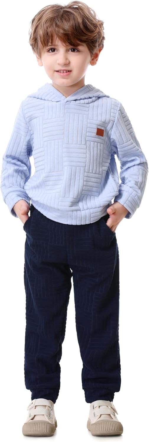 Coco&RARA Toddler Baby Boy Clothes Long Sleeve Hoodie Sweatshirt + Pants Outfits 2PCS Fall Winter Sweatsuit Set 1-5T - Image 2