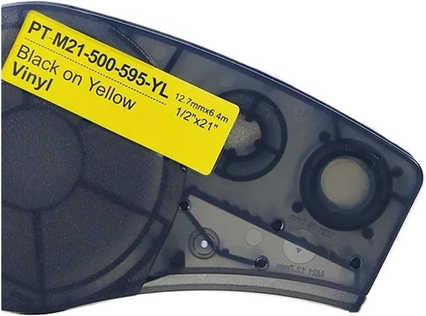 Replacement Black White & Color Vinyl Label Tape M21-375-595 M21-500-595 M21-750-595 Compatible Lab Printer(M21-375-595-YL-BK)